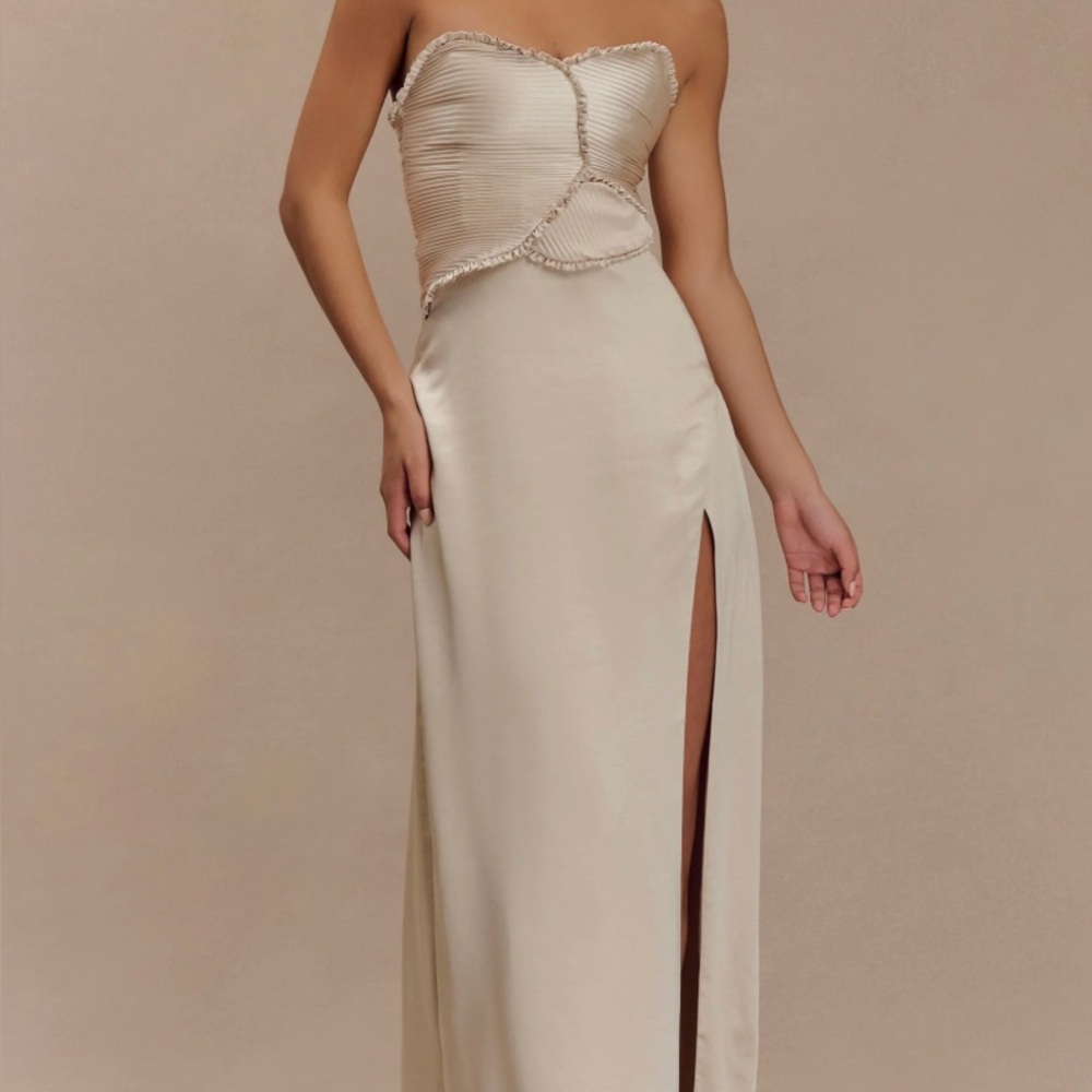 NWT Meshki Metallic Larissa Strapless Dress